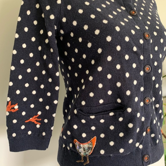 Anthropology Charlie & Rose cardigan size medium with birds EUC 🌼 - Picture 4 of 10